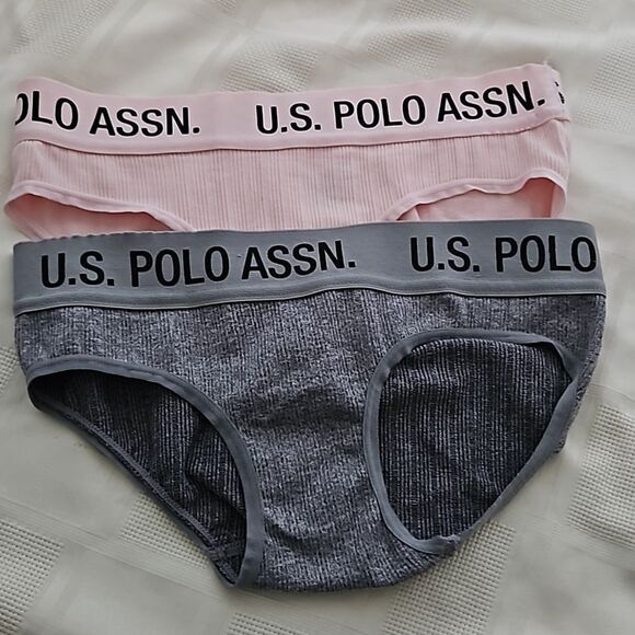 U.S Polo Assn.2 Pack Brief Underwear Small Gray/ Pink - Picture 12 of 16
